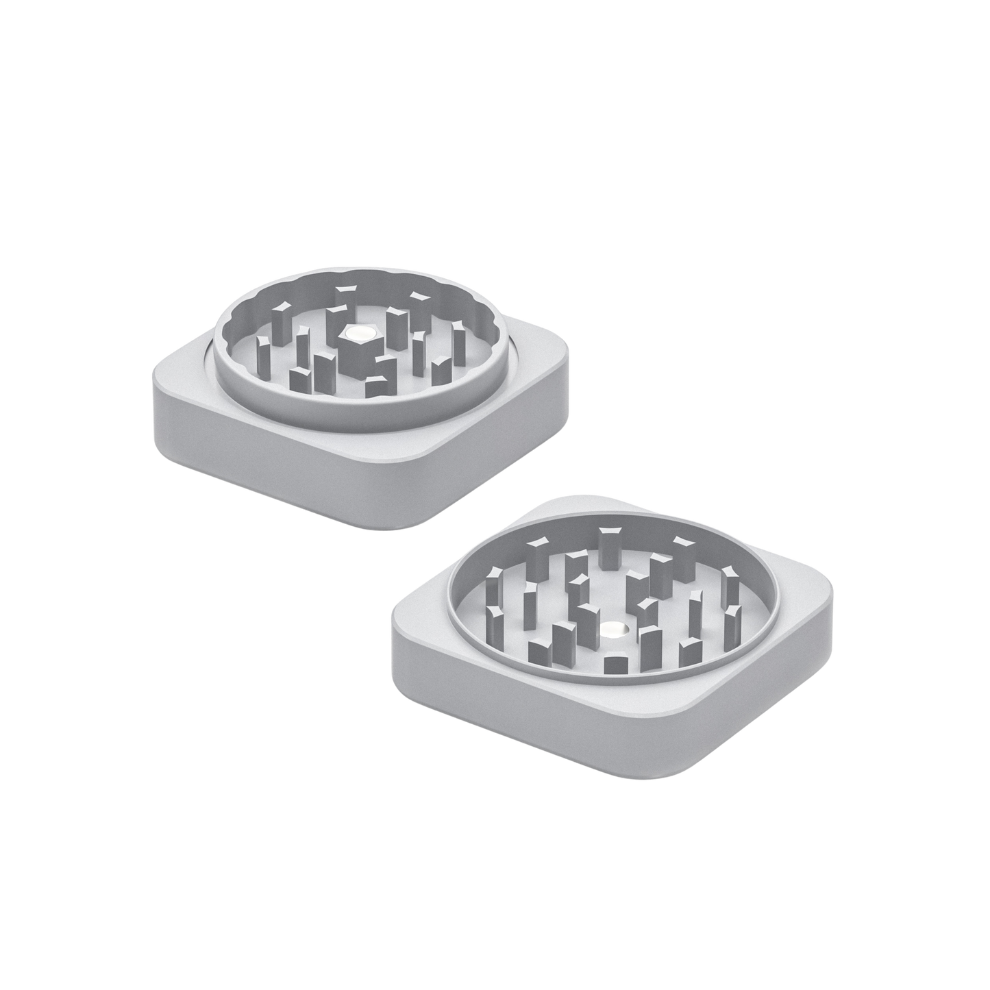 Premium Squared Ceramic Grinder Long Beach (silber)