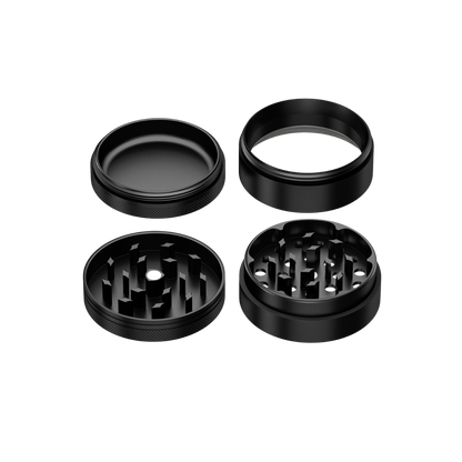 4-Teiliger Aluminium Grinder Compton (schwarz)