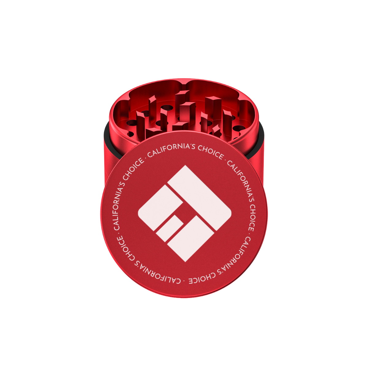 4-Teiliger Aluminium Grinder Compton (rot)