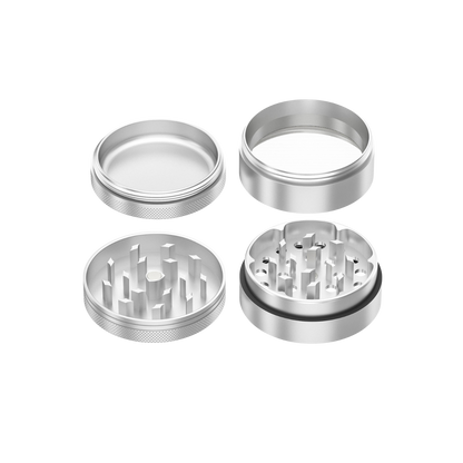 4-Teiliger Aluminium Grinder Compton (silber)