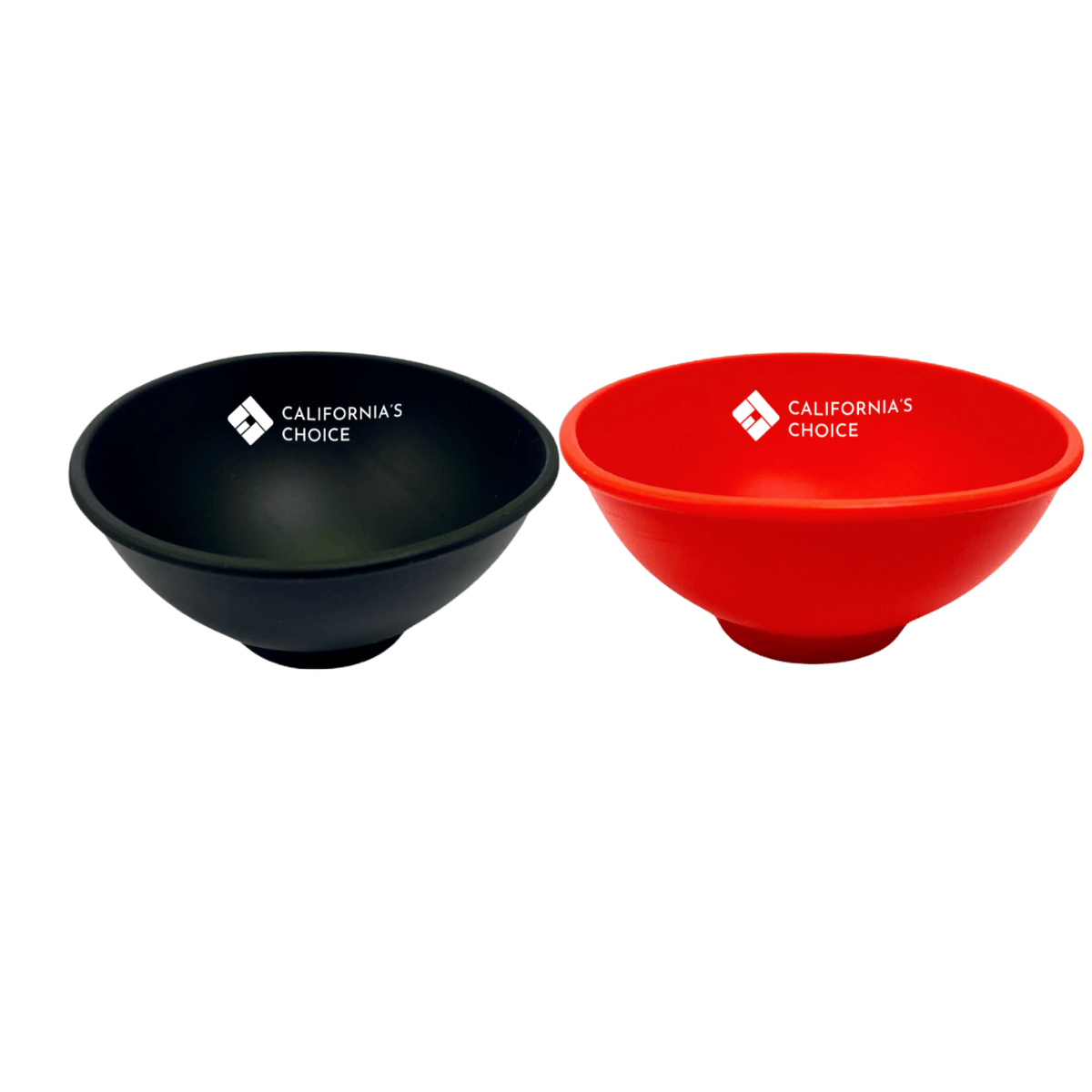 2er Set Hash Bowls aus Silikon – Mischeschalen (rot & schwarz)