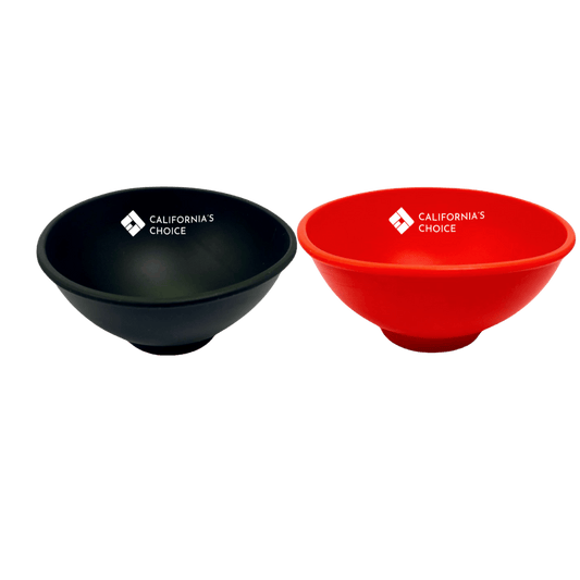 2er Set Hash Bowls aus Silikon – Mischeschalen (rot & schwarz)