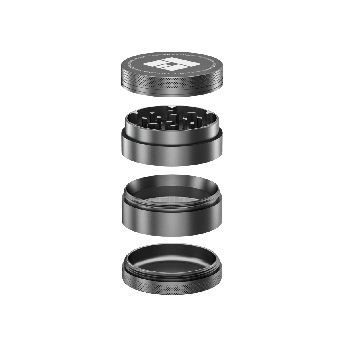 4-Teiliger Aluminium Grinder Compton (grau)