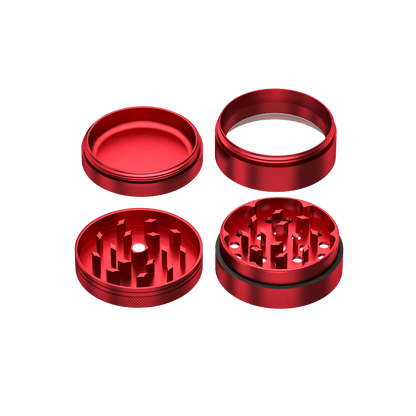 4-Teiliger Aluminium Grinder Compton (rot)