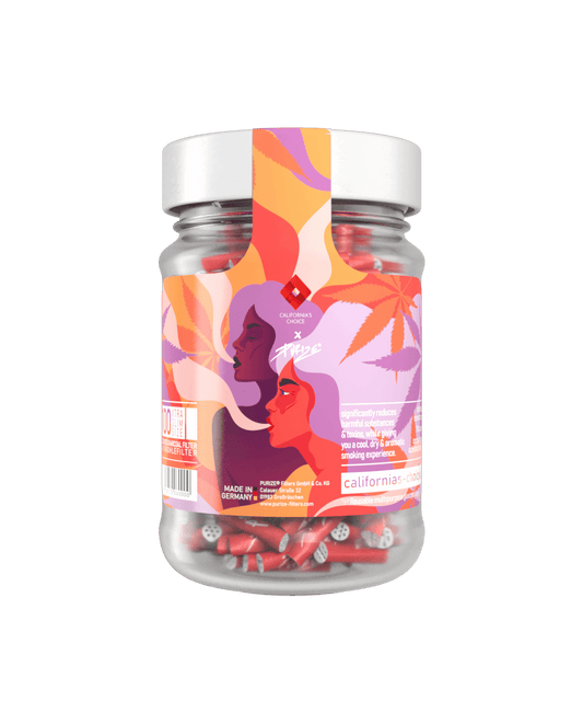 Aktivkohlefilter Glas mit 100 Stück Xtra Slim Size